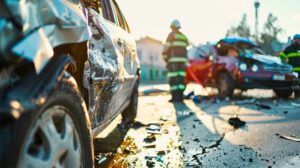 coches en accidente de tráfico