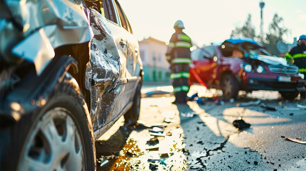 coches en accidente de tráfico